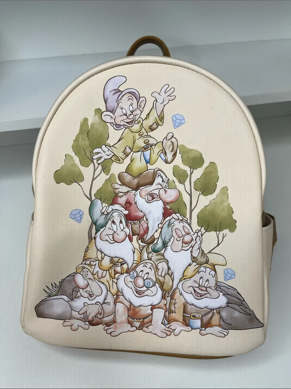 Disney Loungefly  mini Backpack with Seven Dwarfs Illustration